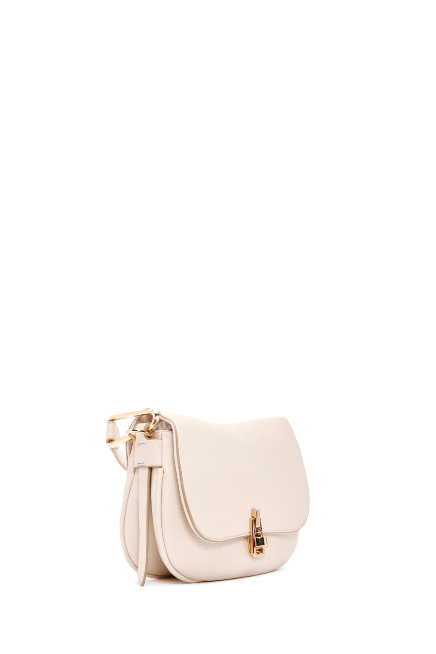 Woman Cream Long-Strap Shoulder Bag