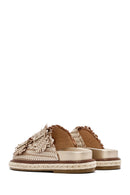 Kadın Bronz Kalın Tabanlı Metalik Terlik | Derimod