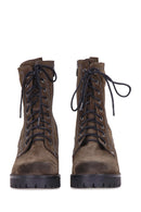 Women's Suede Leather Lace Up Boots | Derimod