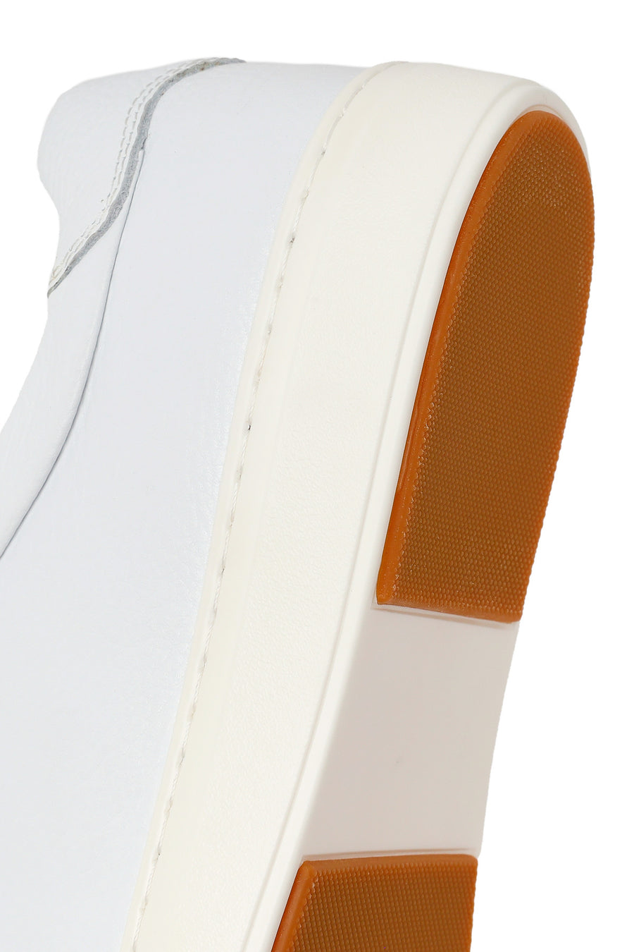 Male White Lace-Up Leather Sneaker