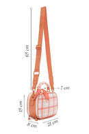 Kadın Turuncu Uzun Askılı Baskılı Çapraz Çanta | Derimod