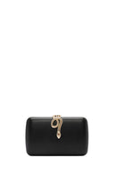 Women's Black Accessory Detailed Long Chain Strap Mini Clutch Bag | Derimod