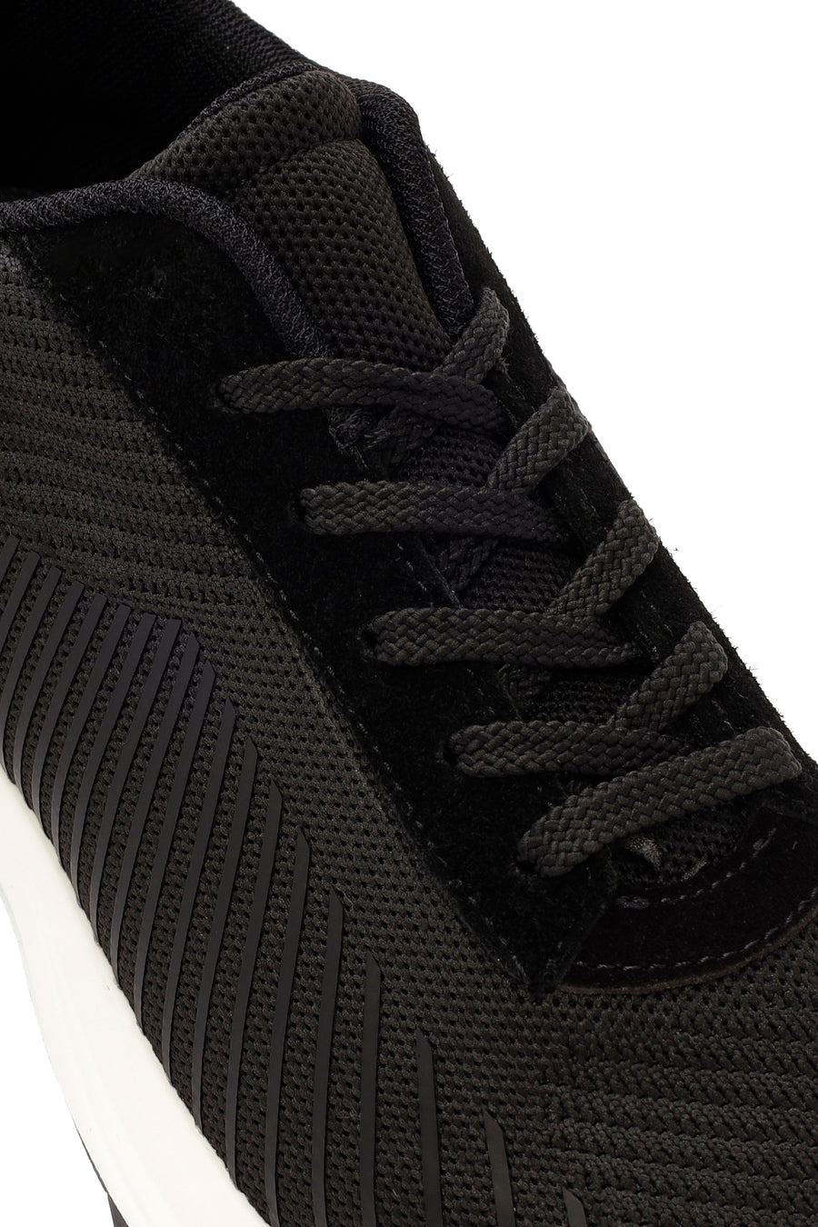Derimod Zero Men's Black Lace-Up Thick Soled Fabric Sneaker