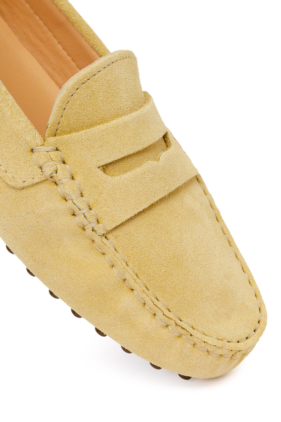 Women's Yellow Suede Leather Loafer