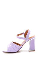 Women's Lilac Thick Heeled Sandals | Derimod