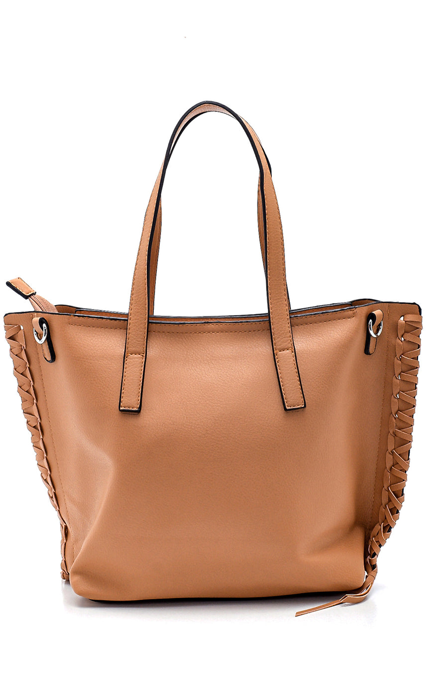 Women's Brown Knitted Detailed Shoulder Bag