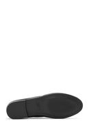 Women's Black Leather Casual Loafer | Derimod