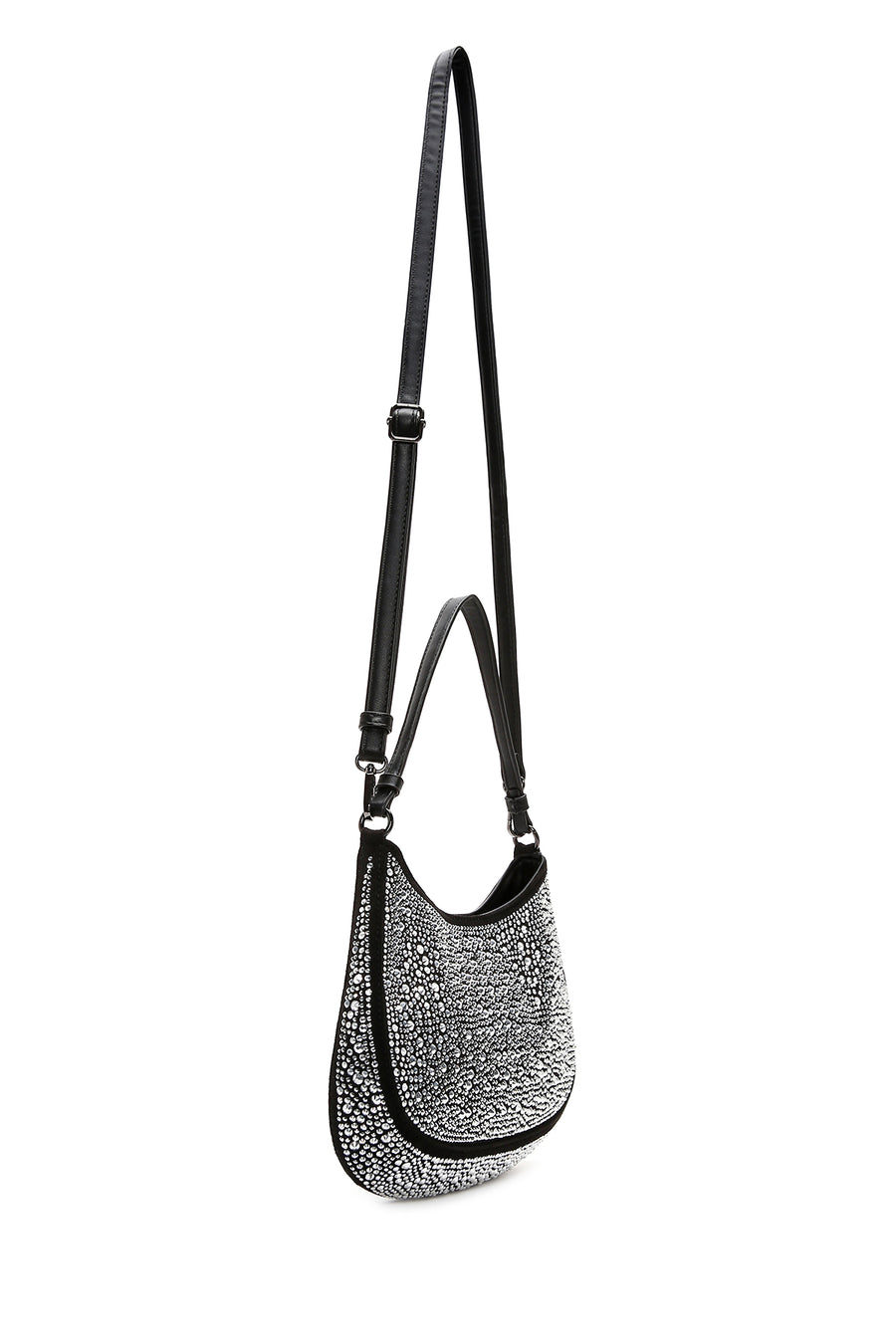 Women's Black Stone Shoulder Bag