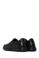Male Black Leather Comfort Loafer | Derimod