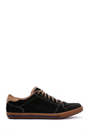 Men's Black Nubuck Leather Sneaker | Derimod