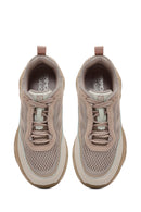 Derimod Studio Women's Beige Lace-Up Thick-Soled Sneaker | Derimod