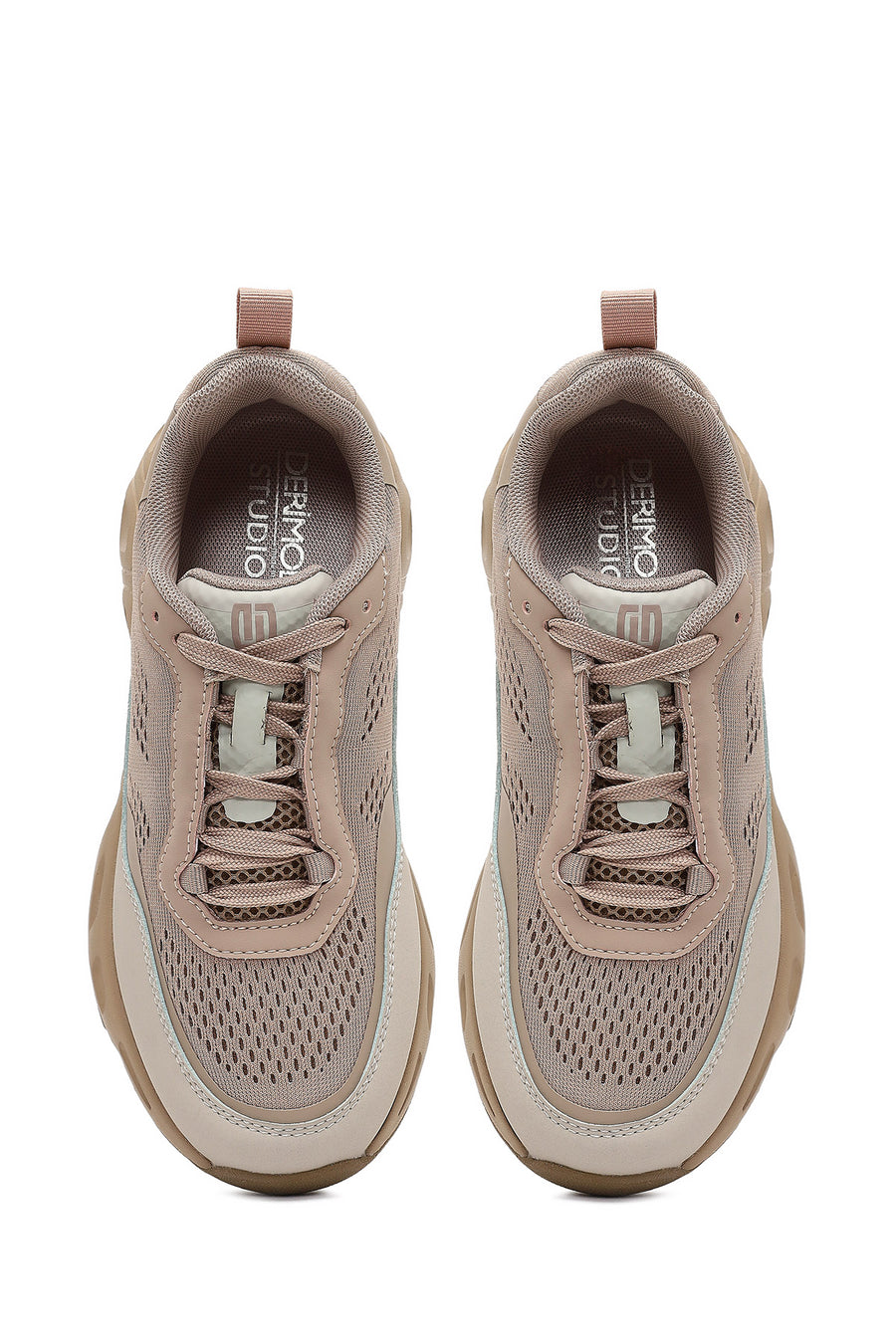 Derimod Studio Women's Beige Lace-Up Thick-Soled Sneaker