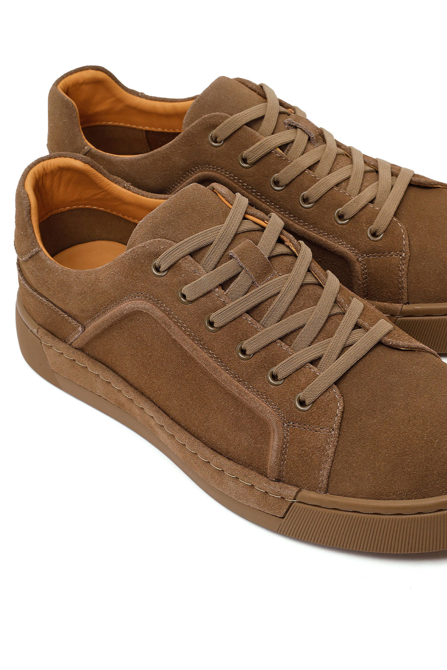 Male Mink Lace-up Suede Leather Sneaker