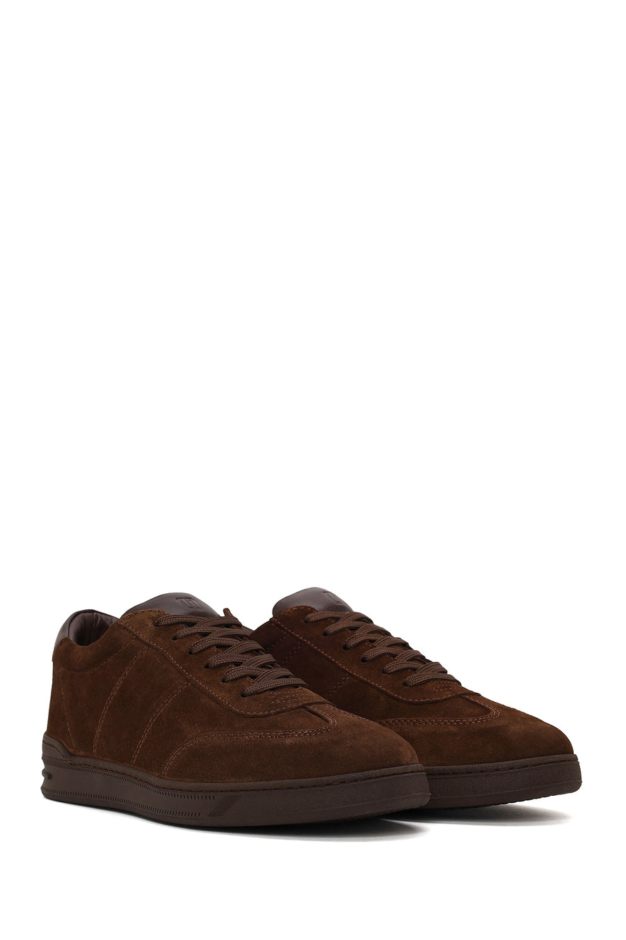 Male Brown Lace-Up Suede Leather Sneaker