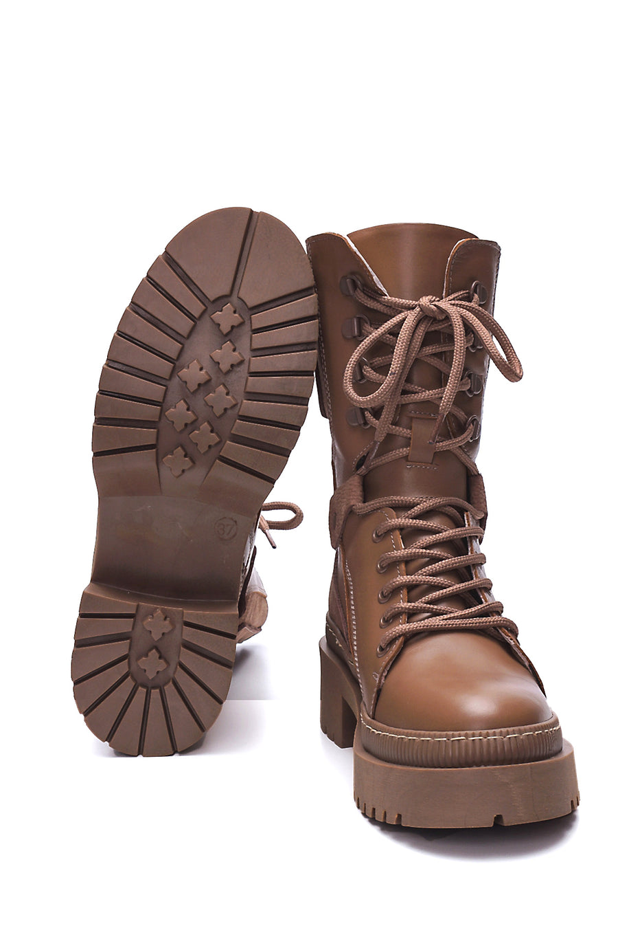 Women's Leather Thick Soled Boots
