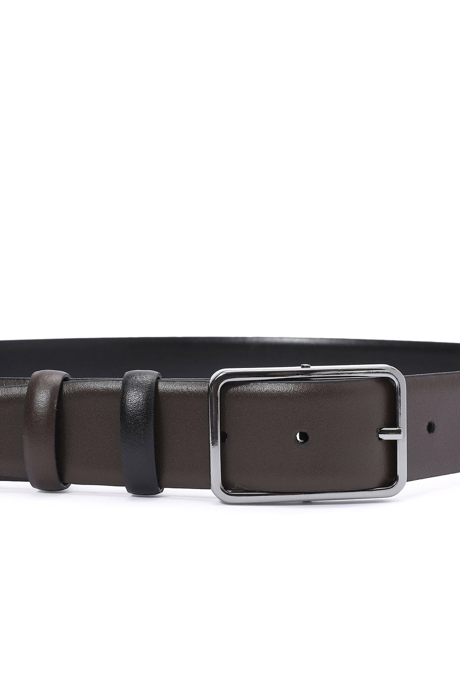 Men's Black Double Sided Leather Belt