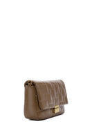 Women's Mink Long Strap Quilted Crossbody Bag | Derimod