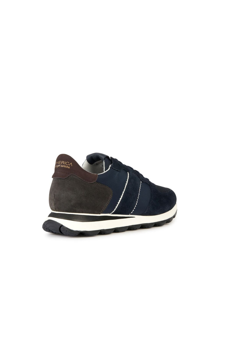 Geox Erkek Lacivert Spherica Vseries Bağcıklı Süet Deri Sneaker