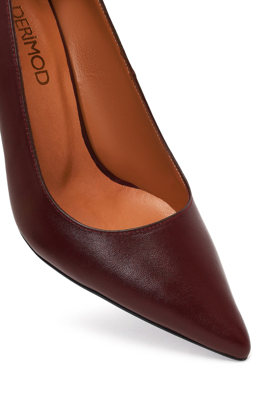 Kadın Bordo İnce Topuklu Deri Stiletto