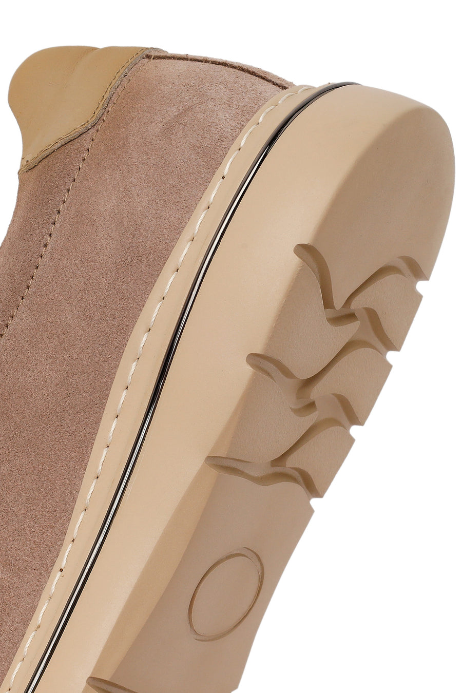 Erkek Bej Bağcıklı Nubuk Deri Sneaker