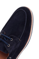 Men's Navy Blue Suede Leather Casual Shoes | Derimod