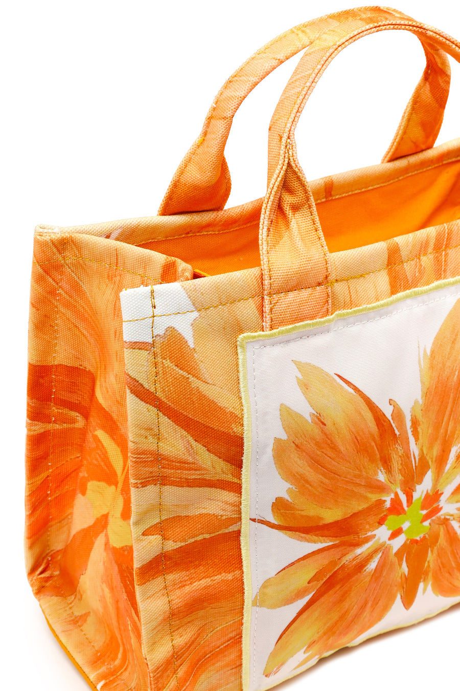 Woman Yellow Long Strap Printed Shoulder Bag