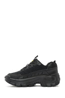 Caterpillar Men's Black Intruder Essential Lace-Up Chunky Sole Leather Sneaker | Derimod