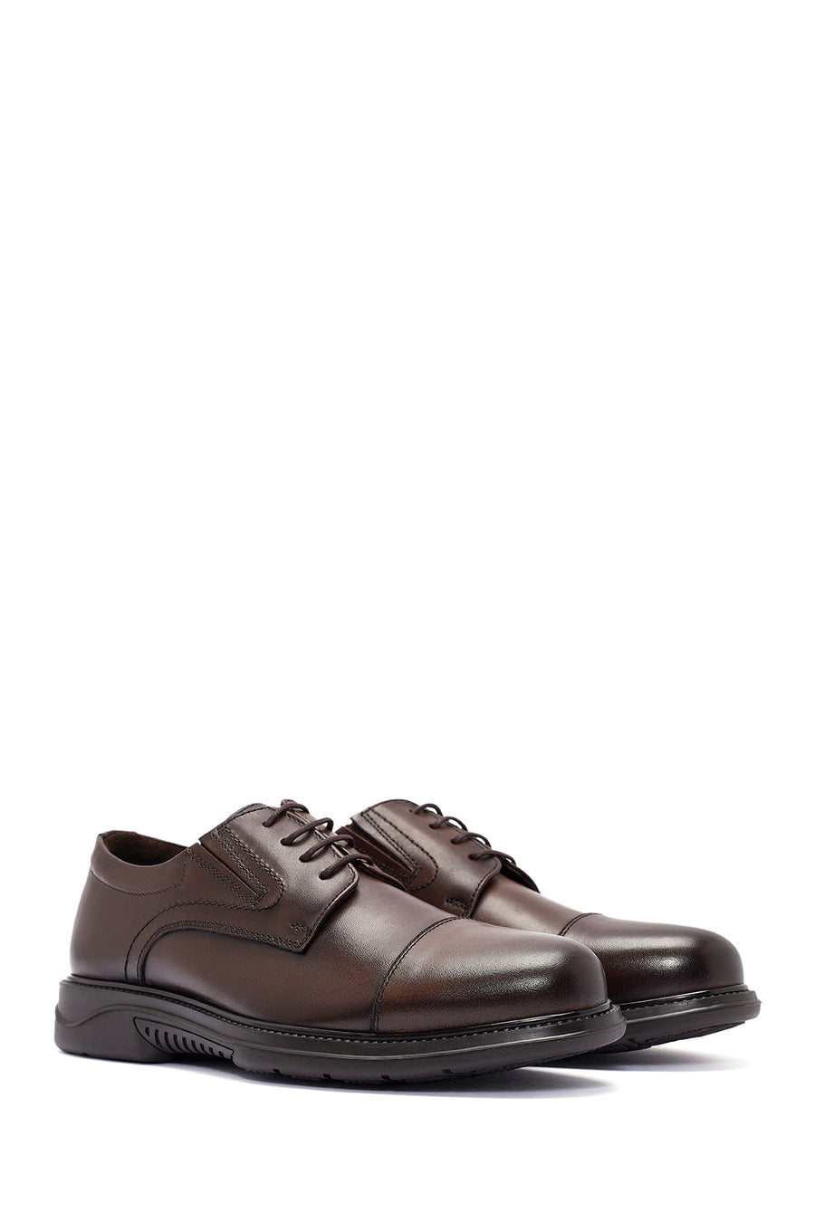 Men's Brown Lace-up Leather Casual Shoes