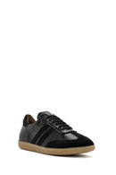 Kadın Siyah Bağcıklı Deri Sneaker | Derimod