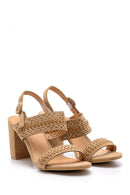 Women's Suede Heeled Sandals | Derimod