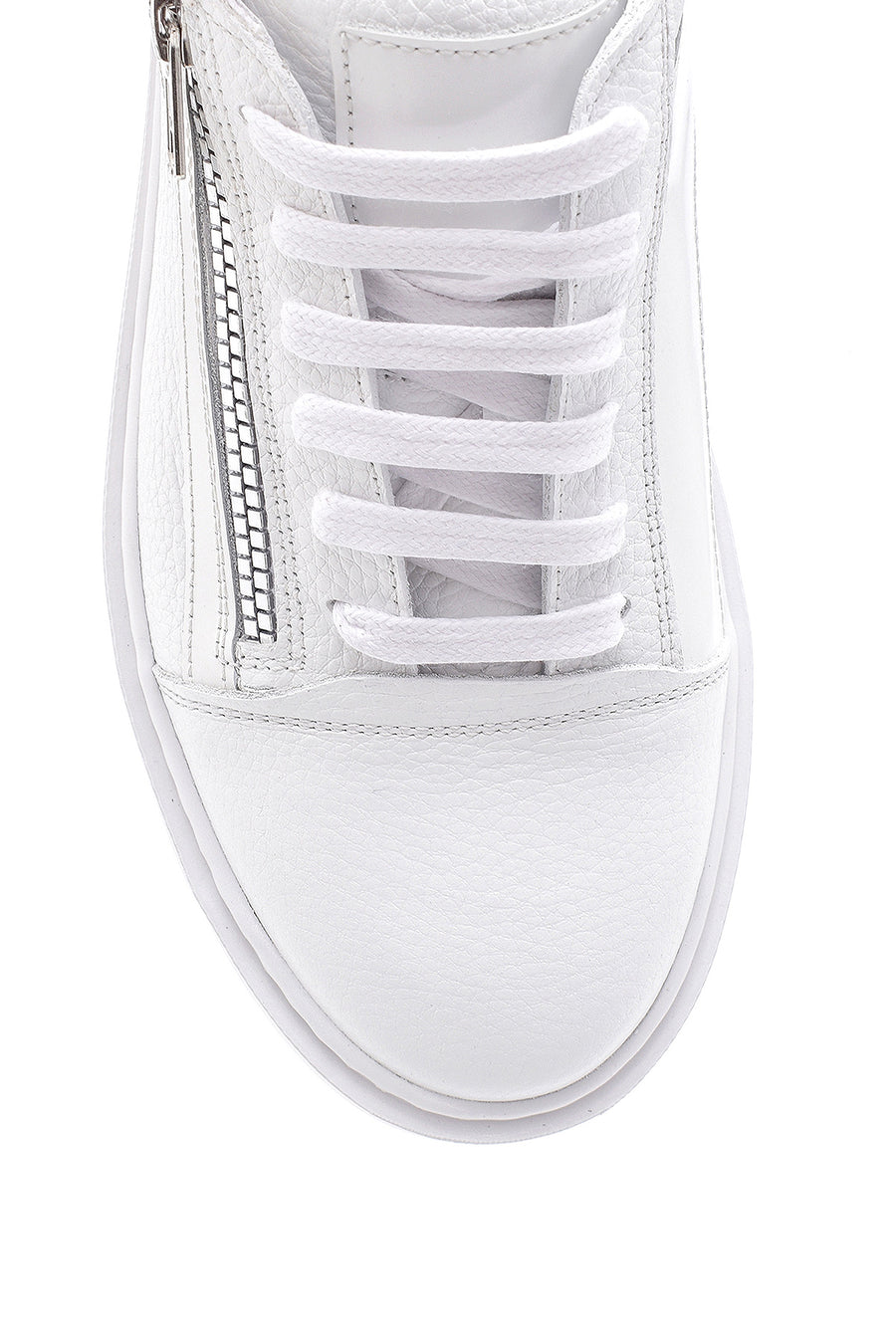 Men's Leather Zipper Detailed Sneaker