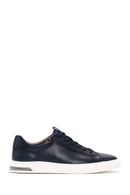 Men's Navy Blue Lace-up Thick-Sole Leather Sneaker | Derimod