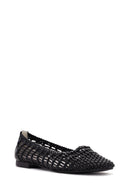 Women's Black Knitted Ballerinas | Derimod