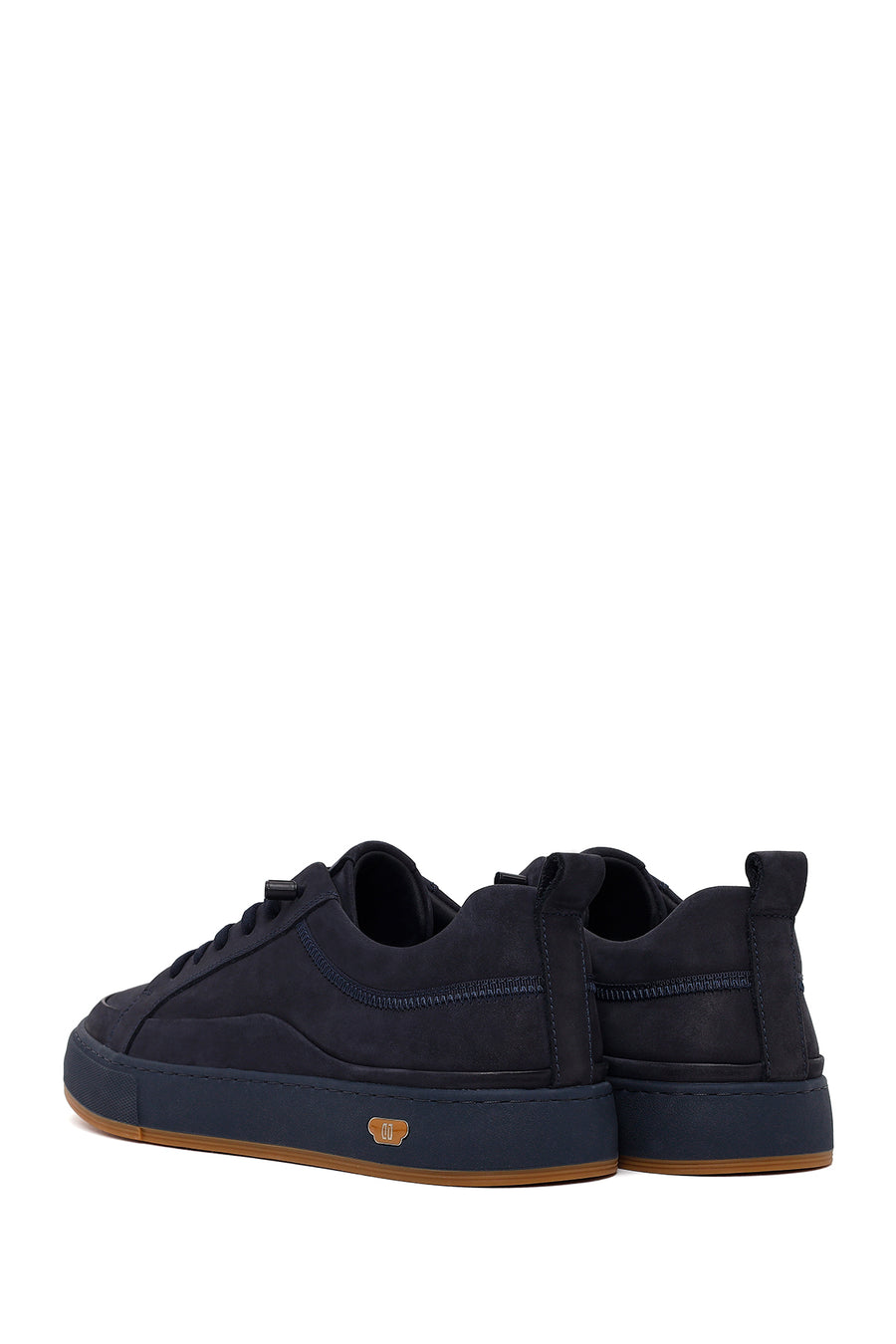 Erkek Lacivert Bağcıklı Nubuk Deri Sneaker
