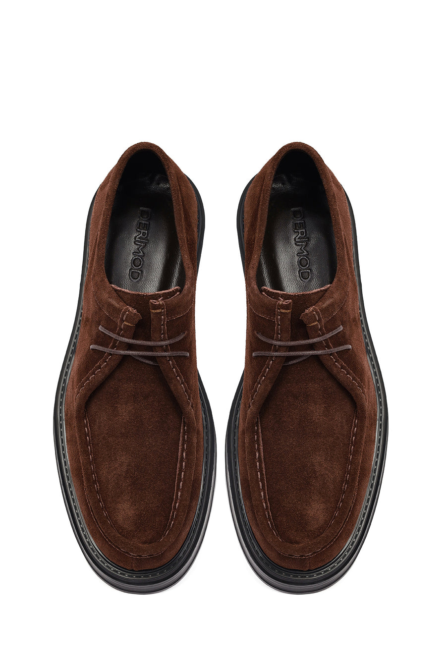 Men's Brown Lace-Up Suede Leather Casual Shoes