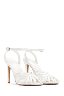 Women's White Ankle Strap Thin Heel Sandals | Derimod