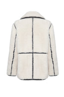 Valley Women's Beige Double Breasted Teddy Coat | Derimod