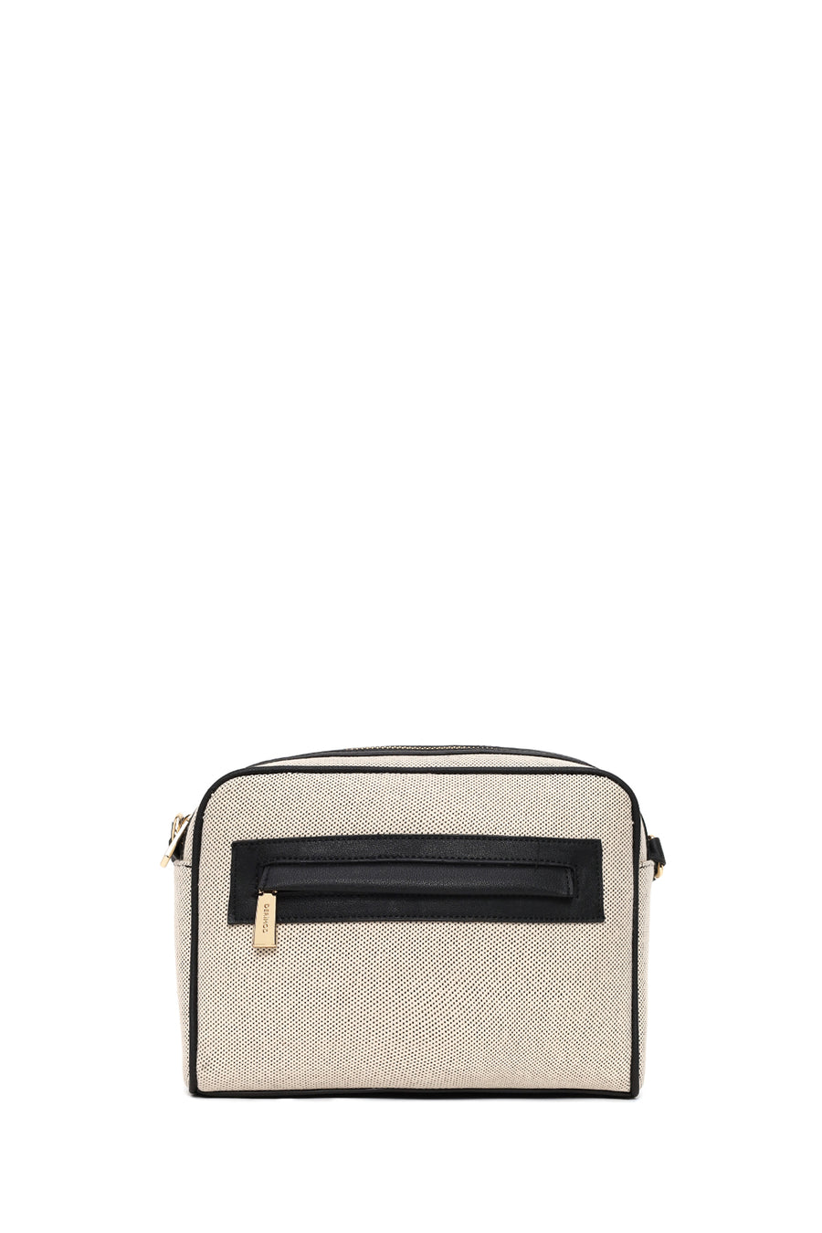 Woman Cream Long-Strap Printed Crossbody Bag