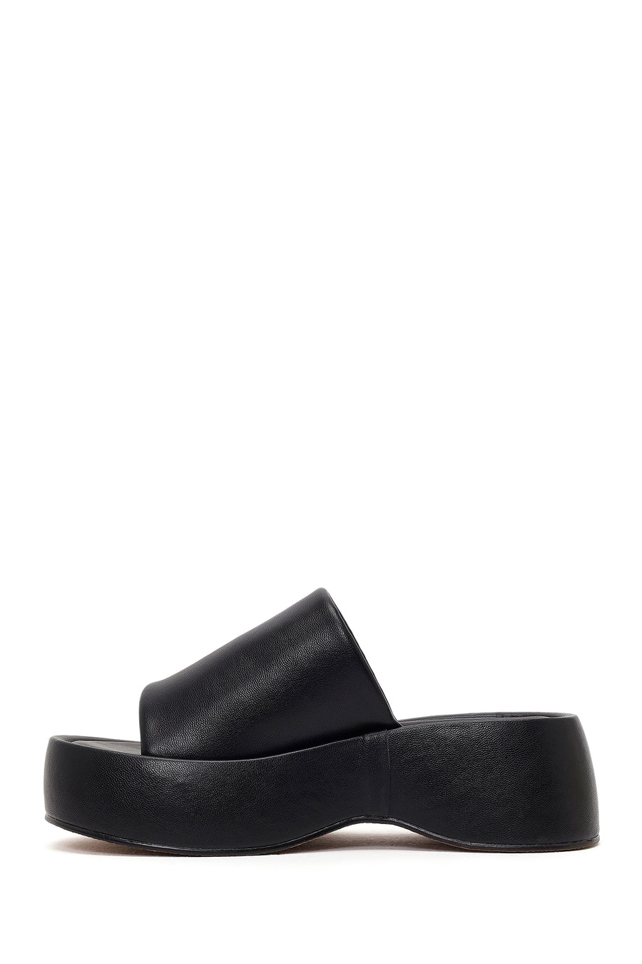 Women's Black Thick Soled Slippers
