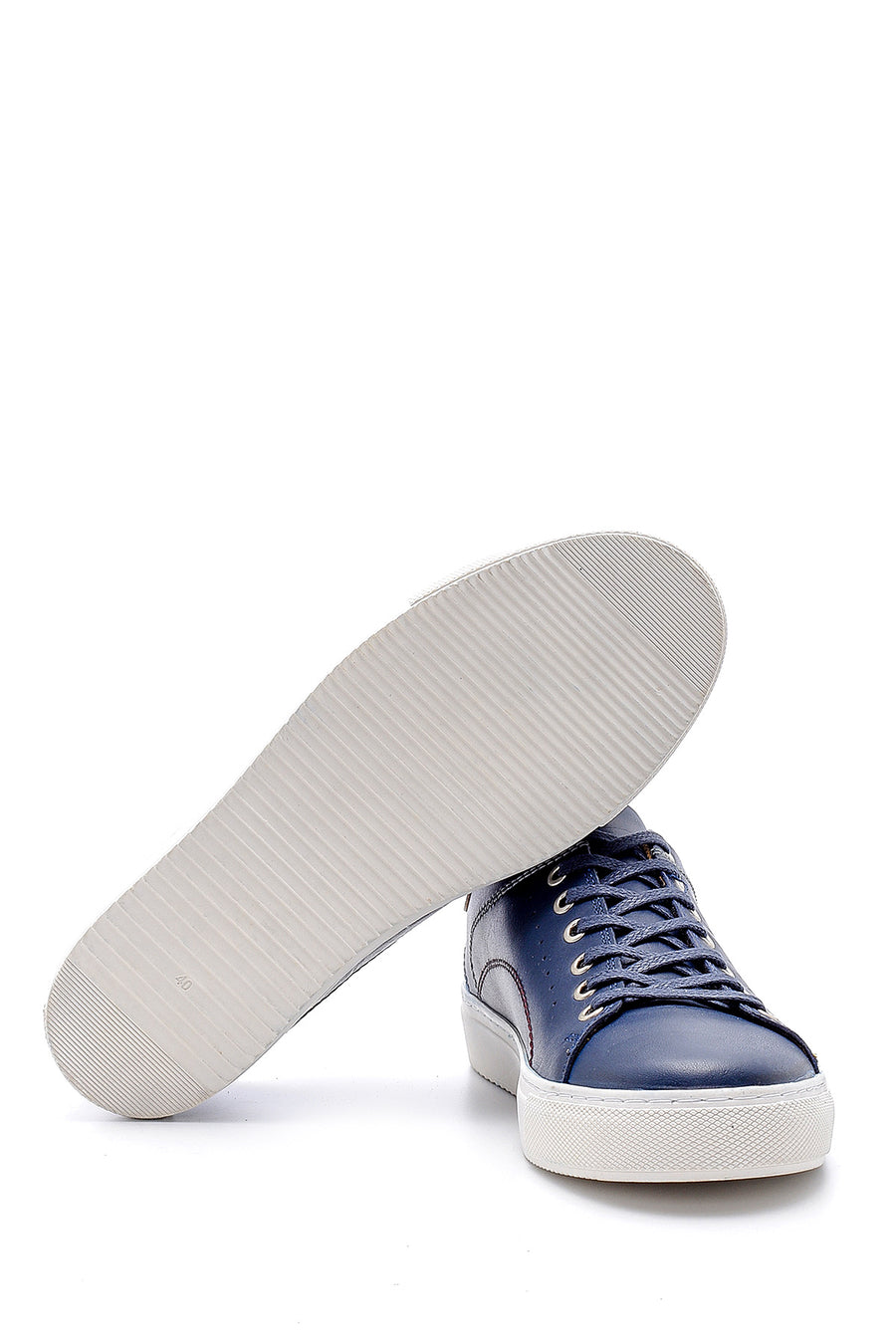 Men's Leather Sneaker with Stitching Detail