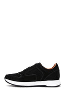 Men's Black Suede Leather Sneaker | Derimod