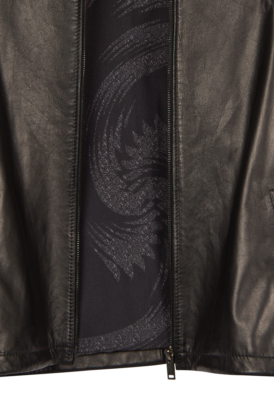 Miami Woman Black Oversize Short Leather Jacket