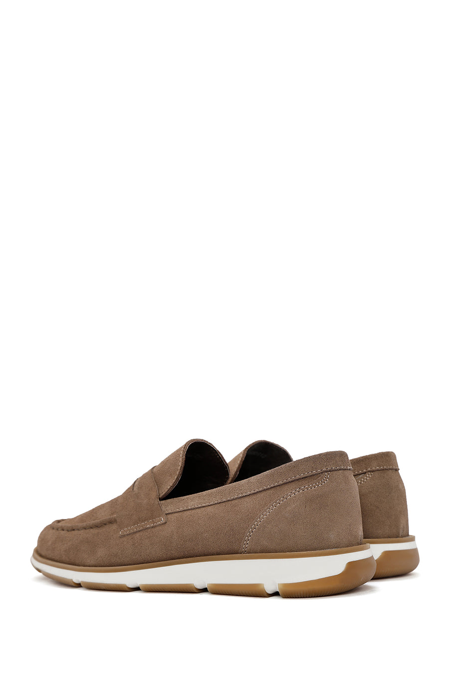 Erkek Vizon Süet Deri Casual Loafer