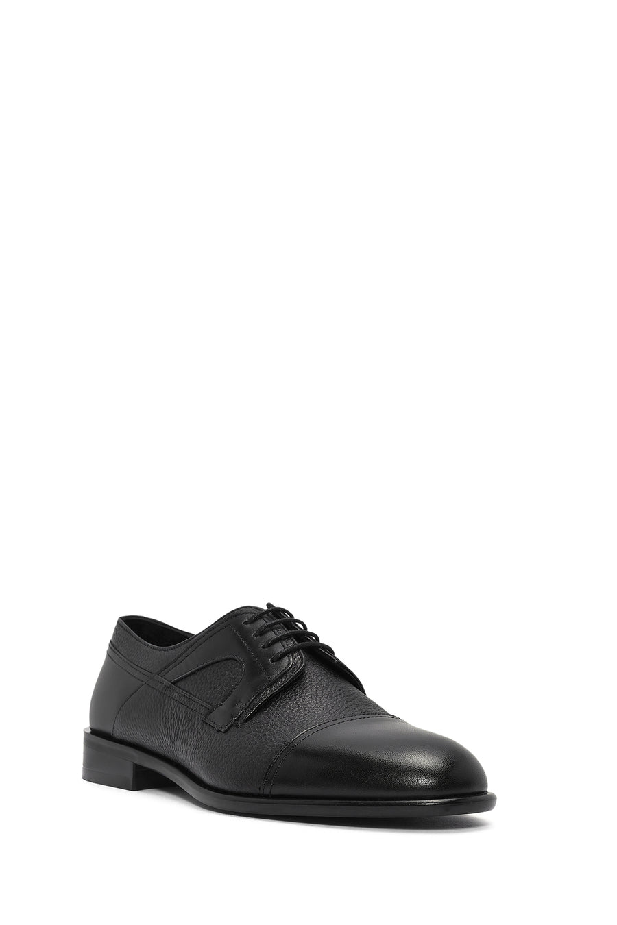 Men's Black Laced Leather Classic Shoes