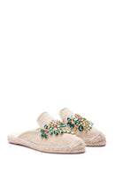 Women's Stoned Espadrille Slippers | Derimod