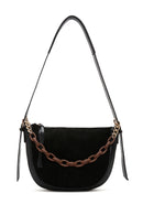 Women's Black Suede Shoulder Bag | Derimod