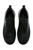 Men's Black Leather Sneaker | Derimod