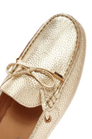 Women's Gold Leather Loafer | Derimod