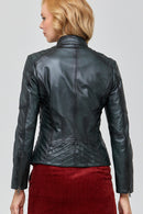 Naomi Women's Leather Jacket | Derimod