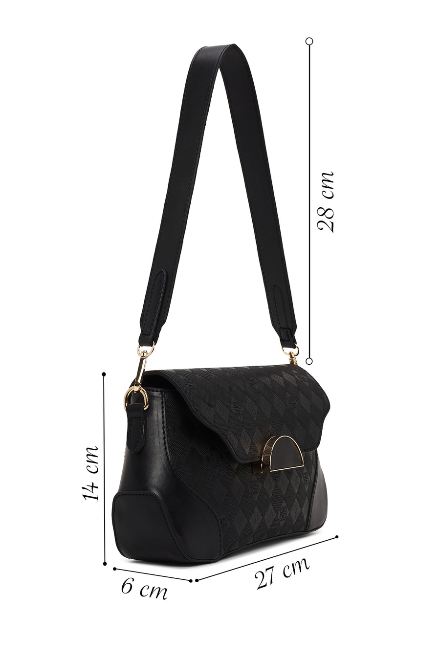 Woman Black Printed Shoulder Bag